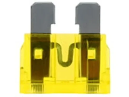 Bezpieczniki samochodowe UNI 20A 12V 24V żółte 50szt.