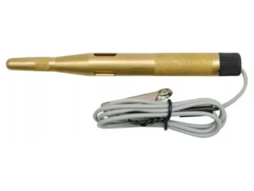 Próbnik samochodowy metalowy 6V-12V-24V z przewodem i zaciskiem krokodylkowym