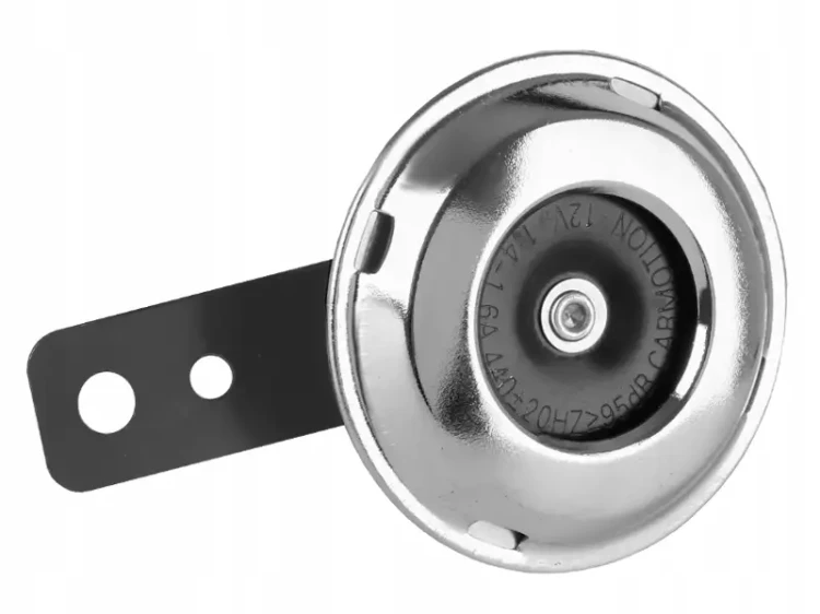Klakson 12V czarny chromowany