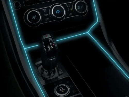 Taśma neon 12V niebieski przykład montażu w samochodzie