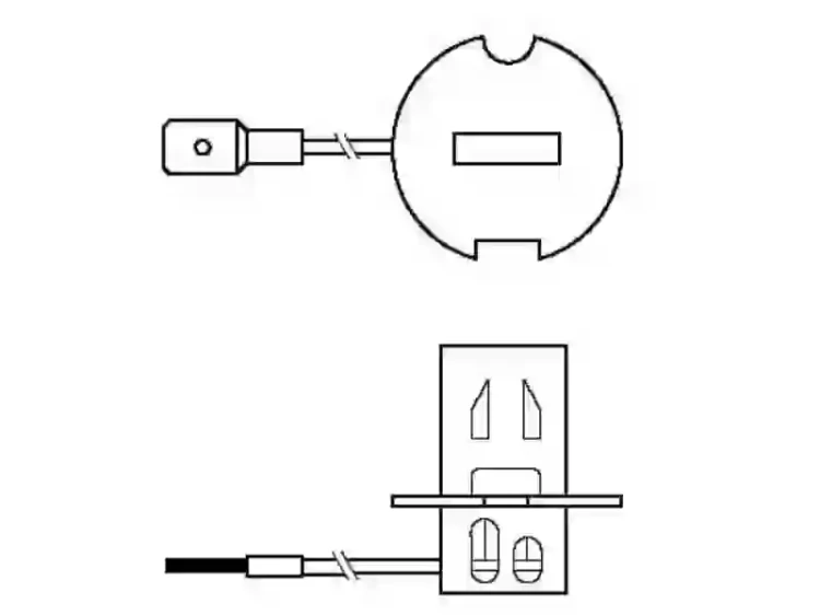 Żarówka 24V H3 70W z przewodem Narva 48700 trzonek PK22s