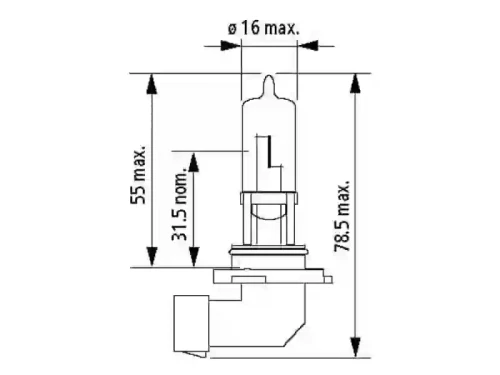 Wymiary żarówki samochodowej HB3