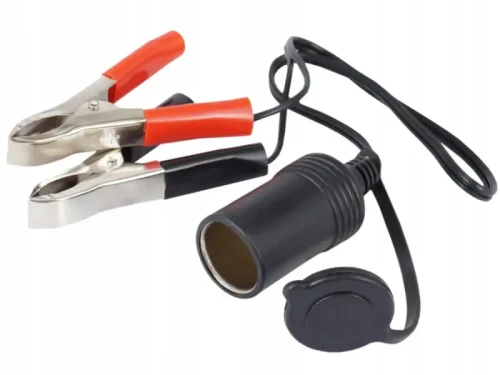 Gniazdo zapalniczki z zaciskami krokodylkowymi