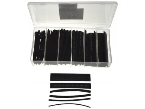 Rurki termokurczliwe czarne 100 sztuk