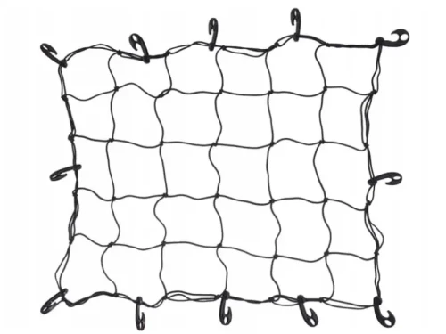 Siatka do bagażnika z haczykami 75x90 cm