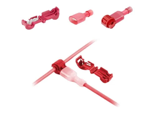 Szybkozłączki rozgałęziające do kabli 0,5-1 mm2 czerwone
