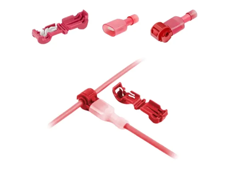 Szybkozłączki rozgałęziające do kabli 0,5-1 mm2 czerwone