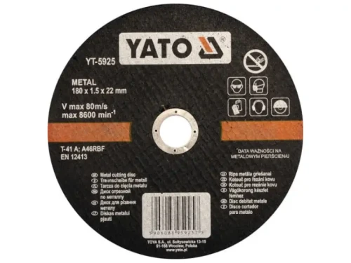 Tarcza do szlifierki kątowej do cięcia metalu 180mm YATO YT-5925