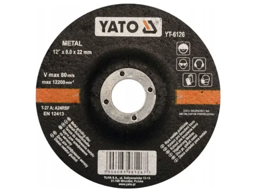 Tarcza do szlifowania metalu 125mm 8mm Yato YT-6126