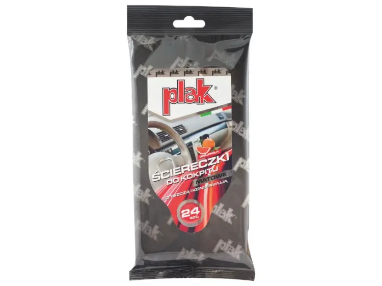 Plak Ściereczki nawilżane do kokpitu efekt matowy 24szt.