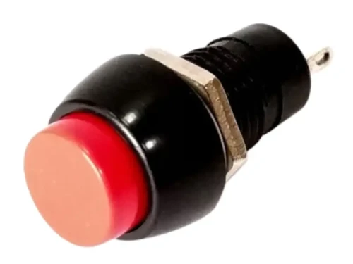 Przełącznik okrągły monostabilny, chwilowy 2 biegunowy