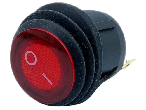 Przełącznik hermetyczny 12V 20A czerwony okrągły 2-pozycyjny