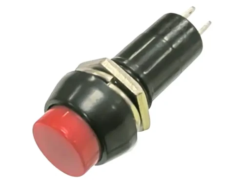Przełącznik okrągły monostabilny, chwilowy 2 biegunowy duży