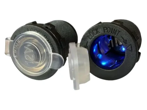 Gniazdo zapalniczki podświetlenie LED niebieskie