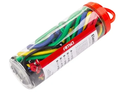 Gumy do mocowania bagażu 12 szt. w okrągłym pojemniku