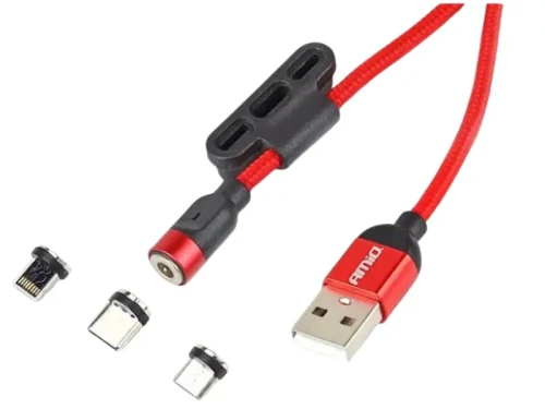 Kabel USB magnetyczny AMIO uniwersalny 1 m_1