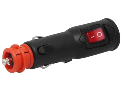 Wtyk zapalniczki samochodowej z wyłącznikiem i adapterem EURO