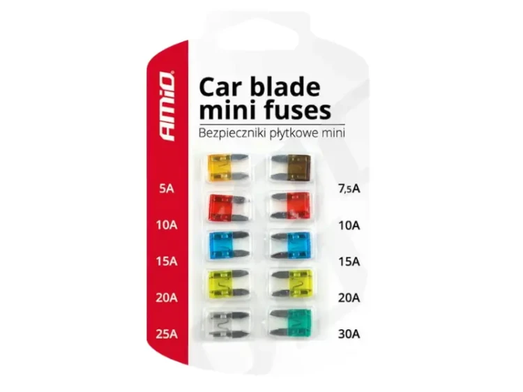 Bezpieczniki MINI - zestaw 10 sztuk