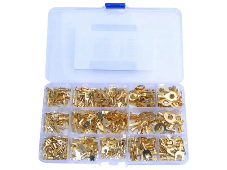 Konektory elektryczne wsuwki i oczka - zestaw 350 sztuk