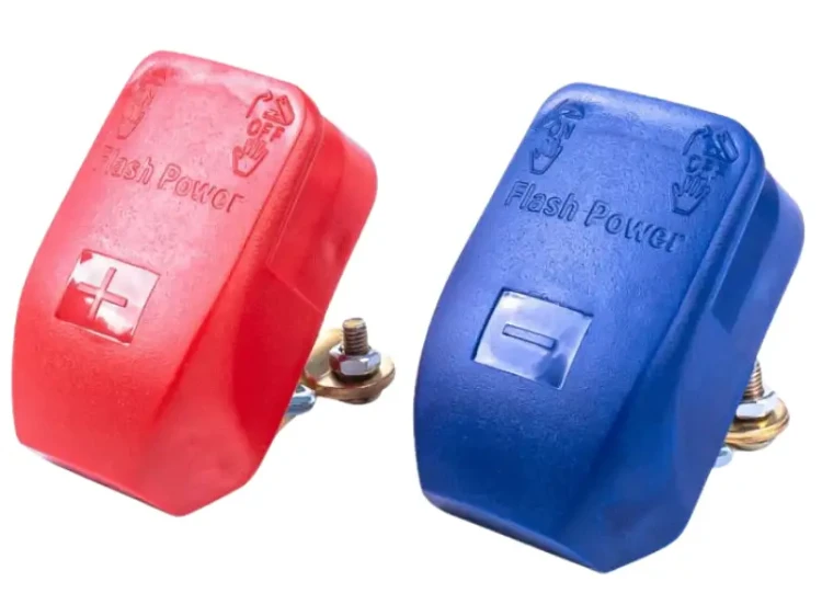 Klemy akumulatora samozaciskowe z osłonami