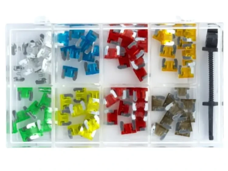 Bezpieczniki niski profil z narzędziem do wyjmowania - zestaw 80 szt