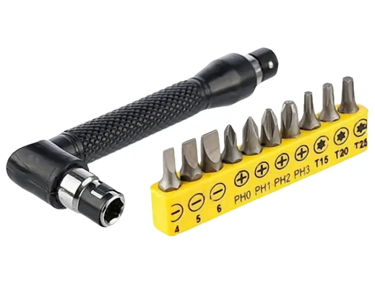 Wkrętak kątowy z adapterem 90°