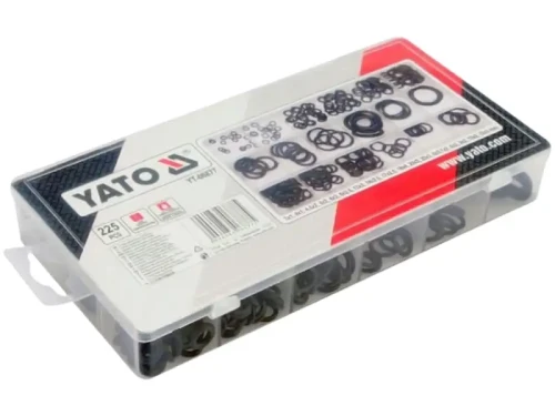 Zestaw czarnych O-RING-ów gumowych 225 sztuk YT-06877 YATO