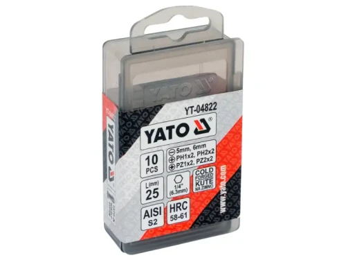 Groty do wkrętarki krótkie YATO zestaw 10 szt.