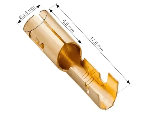 Konektor rurkowy żeński 3,8 100 szt.