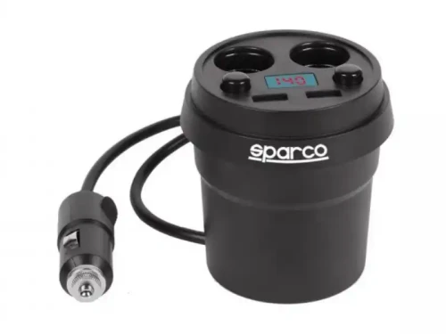 Ładowarka samochodowa USB SPARCO kubek