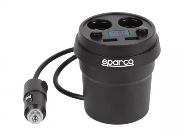 Ładowarka samochodowa USB SPARCO kubek