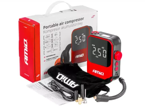 Kompresor samochodowy bezprzewodowy z powerbankiem - 1