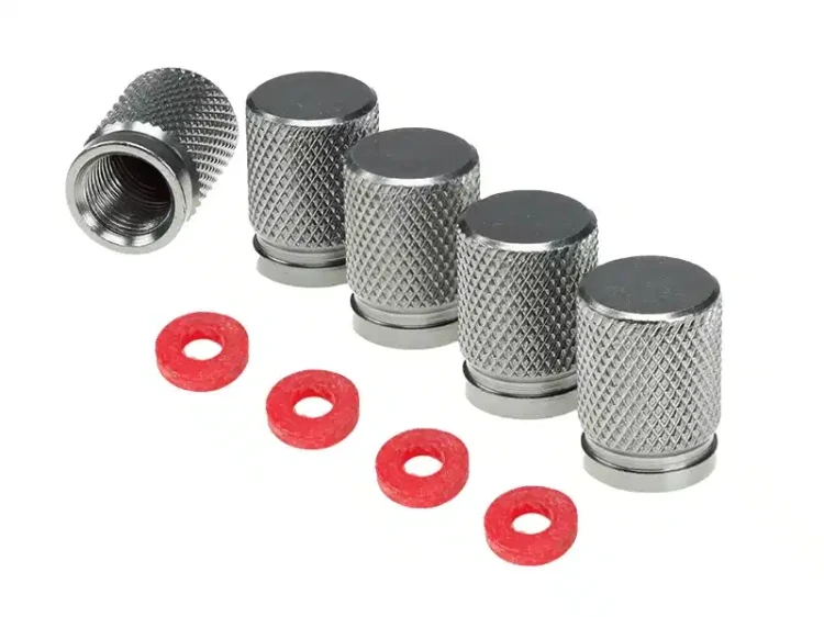 Nakrętki na wentyle gunmetal - 5 sztuk - 1