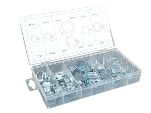 Zestaw opasek zaciskowych ślimakowych - 26 sztuk