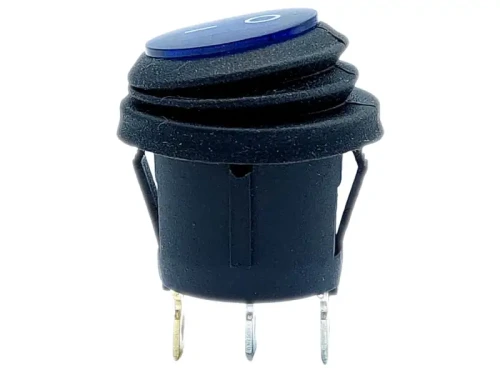 Przełącznik hermetyczny 12V 20A niebieski okrągły 2-pozycyjny_1