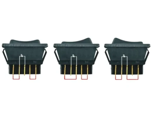 Przełącznik do szyb z logo 12V 20A - schemat