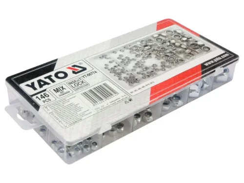 Nakrętki z zabezpieczeniem zestaw 146 szt. YATO_1
