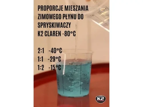 K2 CLAREN koncentrat zimowego płynu do spryskiwaczy 1l_2