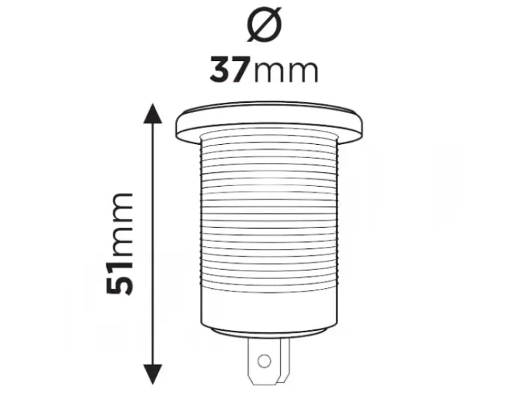 Ładowarka samochodowa USB 12V/24V wymiary