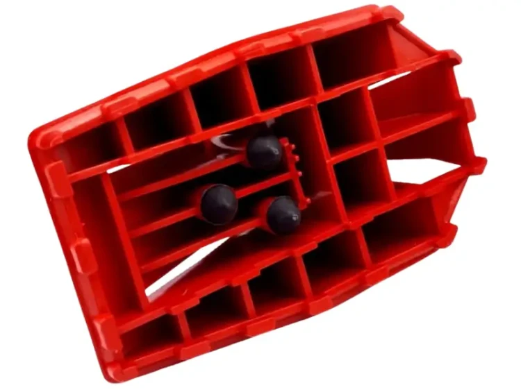 Kliny pod koła z hamulcem czerwone zestaw 2 szt._2