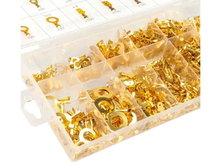 Konektory elektryczne nieizolowane - zestaw 750 sztuk