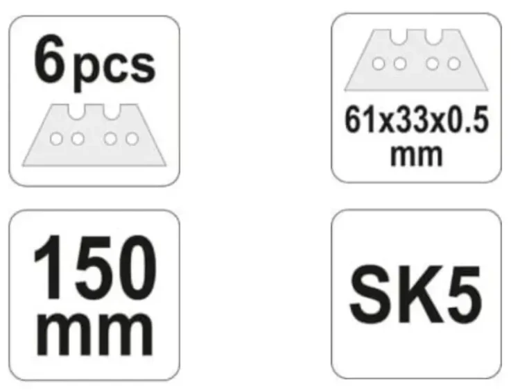 Nożyk trapezowy YATO specyfikacja