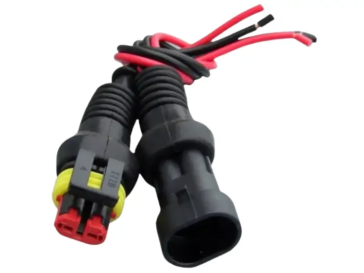 Hermetyczna kostka 2 pinowa z przewodami