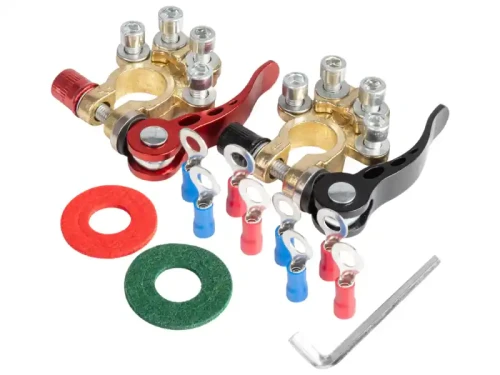 Klemy akumulatora samozaciskowe z konektorami - 1