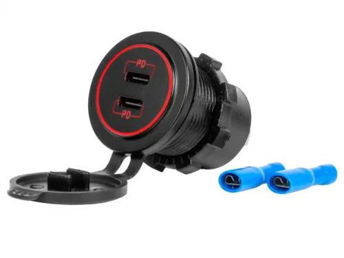 Ładowarka samochodowa 2 X USB-C wodoodporna 04223